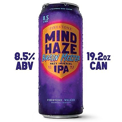 Firestone Walker Mind Haze Brain Melter Hazy Ipa Can - 19.2 Fl. Oz.