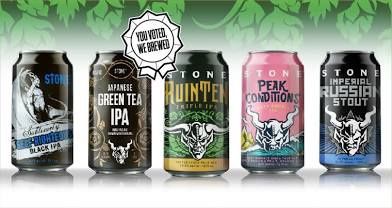 All flavors of Stone IPA