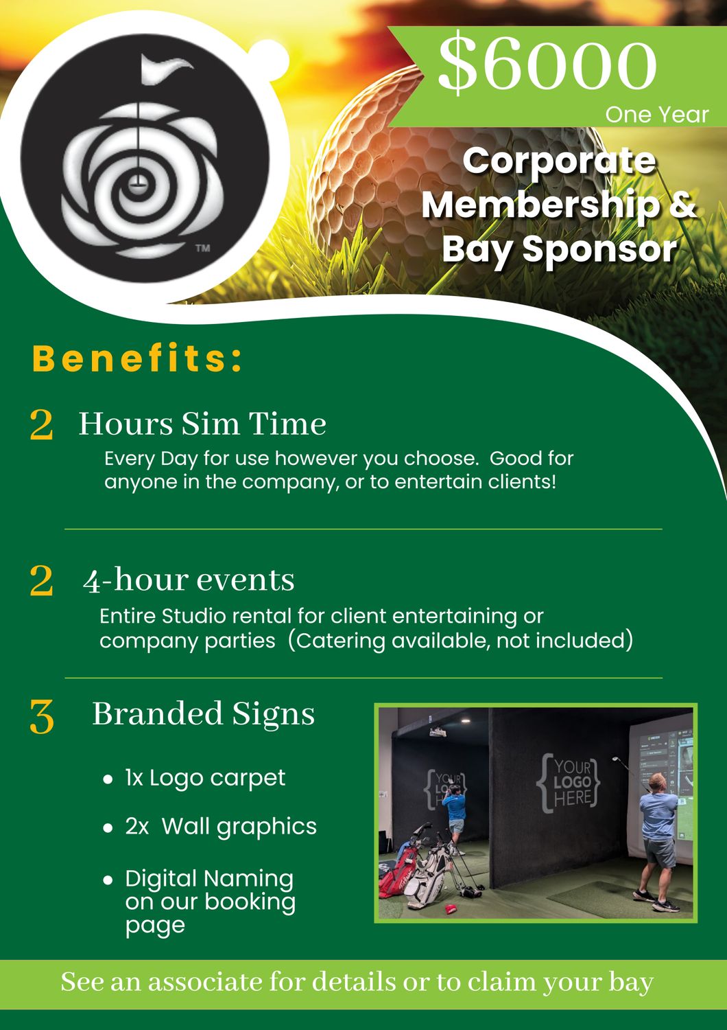 Corporate Membership &amp; Bay Sponsor