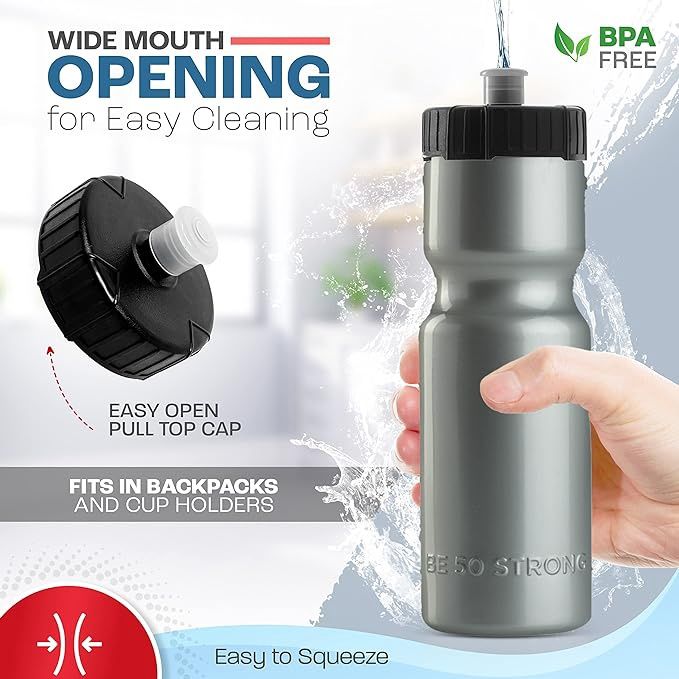 50 Strong reusable sqeeze water bottles