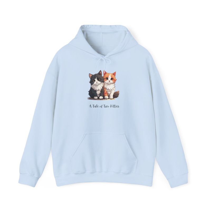 A Tale of Two Kitties: Cute Cats Print Unisex Heavy Blend™ Hooded Sweatshirt