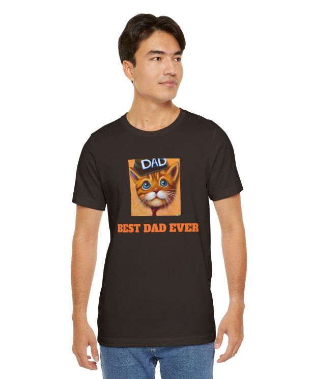 Best Dad Ever Cat lover Father's Day Gift Unisex Jersey T-Shirt for Cat Lovers/ Pet Lovers