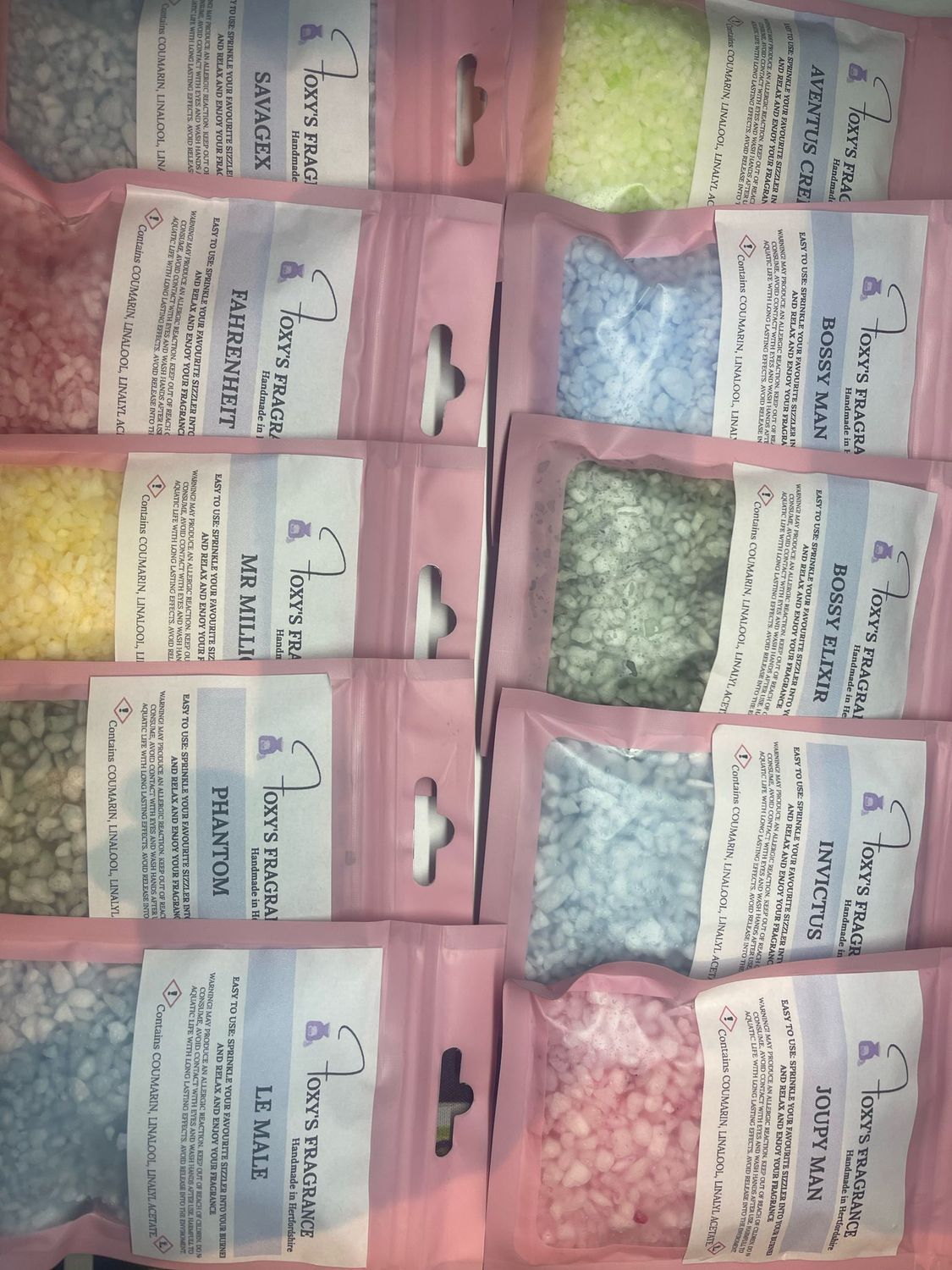 10 bags of after shave scents (Random)
