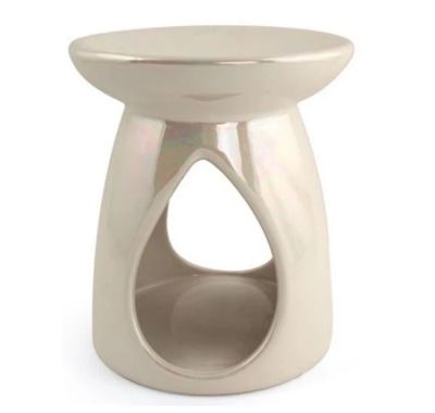 Deluxe Teardrop Pearlised Oil and Wax Melt Burner 14cm Assorted Colours