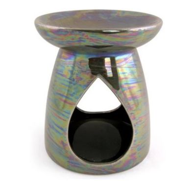 Deluxe Teardrop Pearlised Oil and Wax Melt Burner 14cm Assorted Colours
