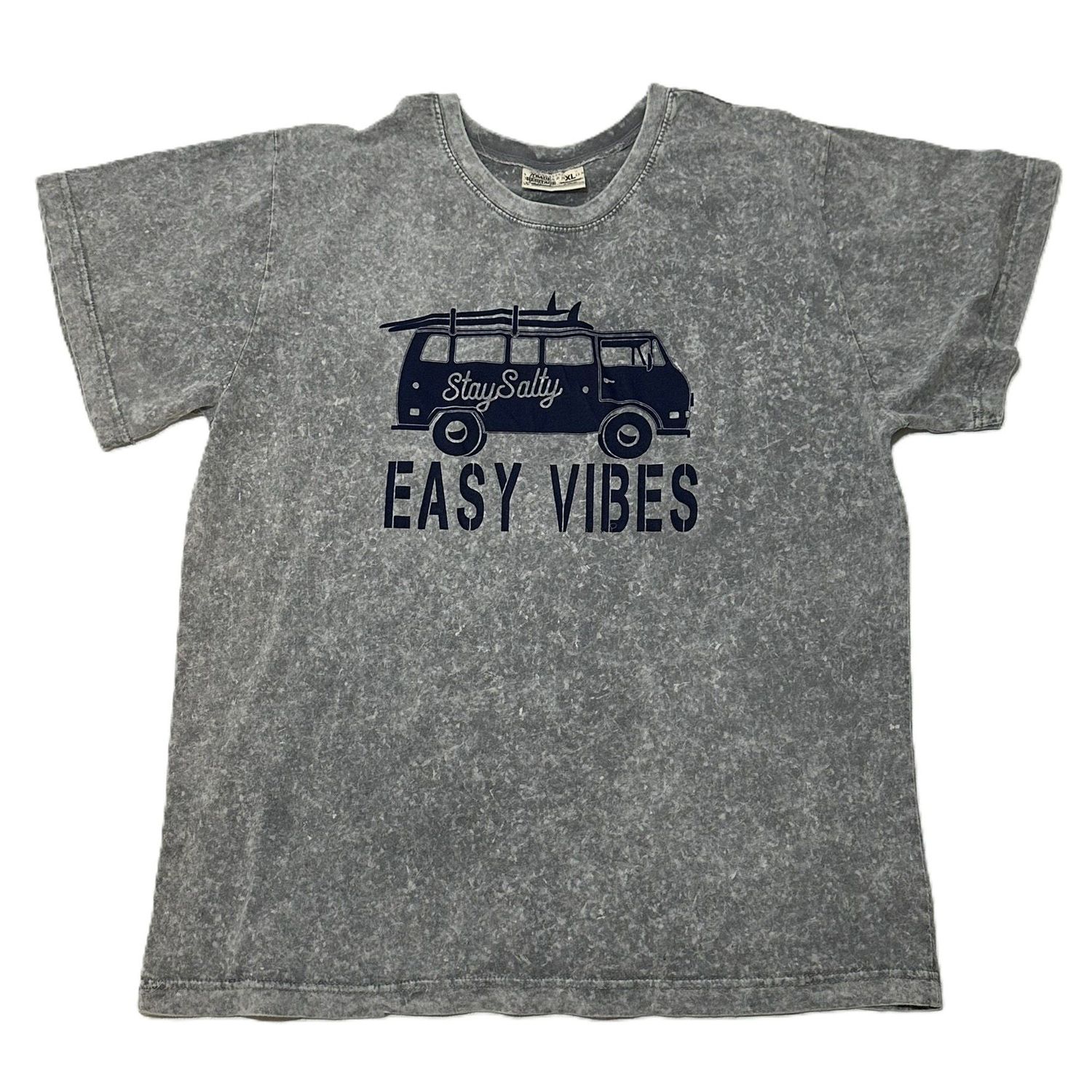 Acid Wash Grey Tee Front