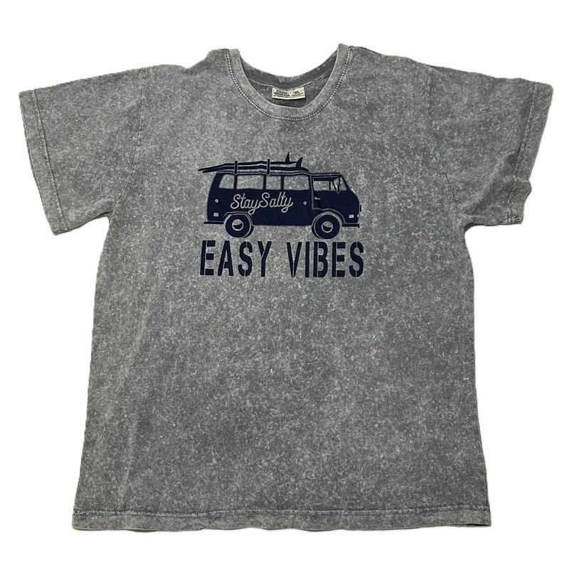 Acid Wash Grey Tee Front