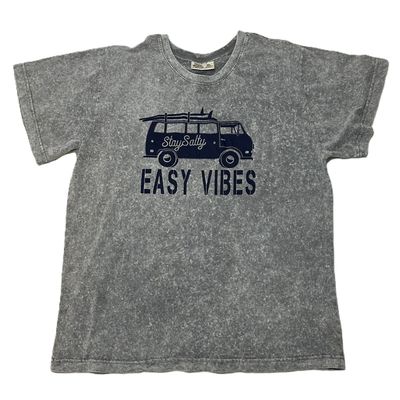 Acid Wash Grey Tee Front