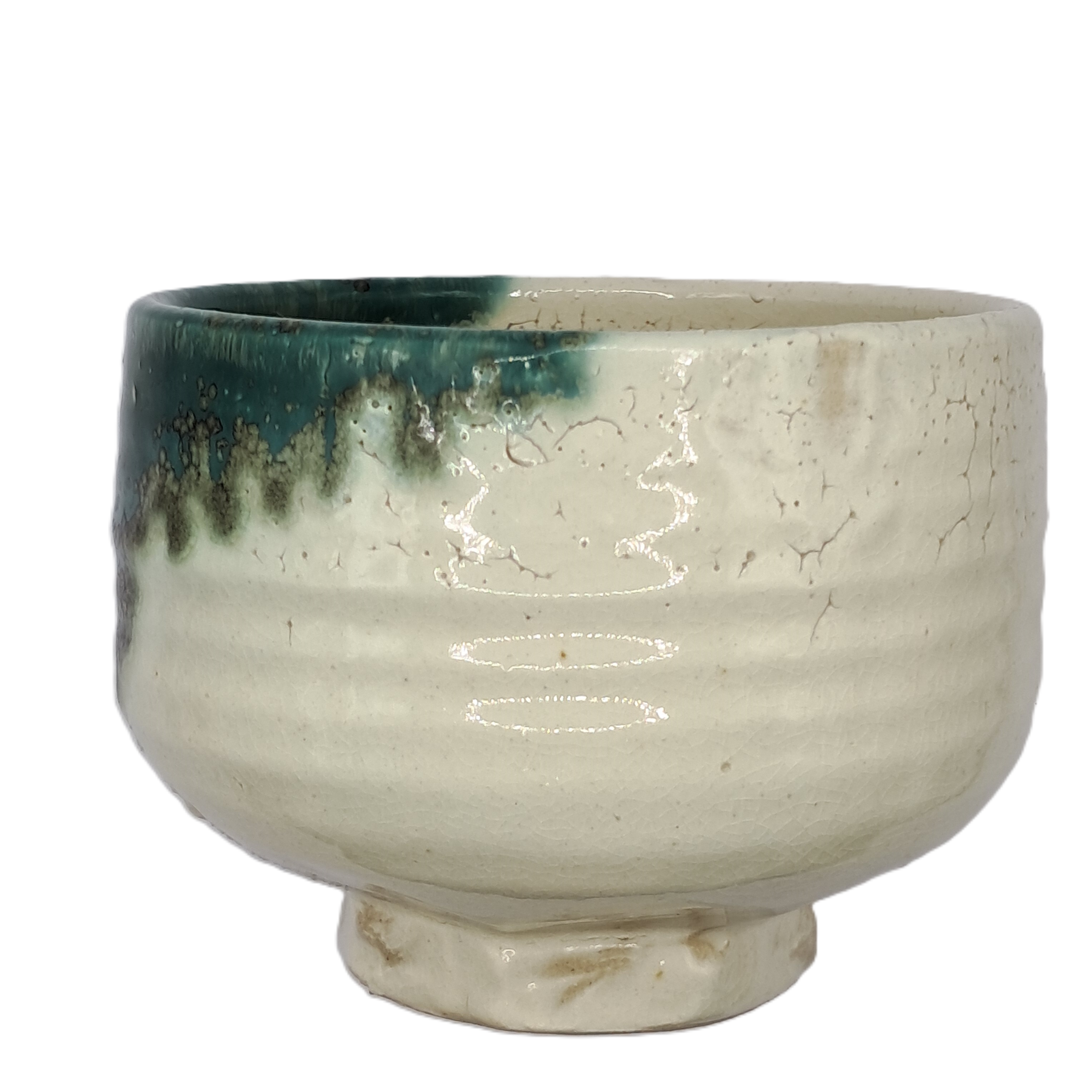 Matcha-Schale grüner Glasurverlauf