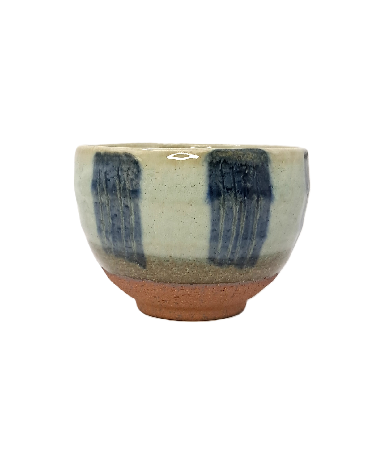 Teeschale blaue Blockstreifen