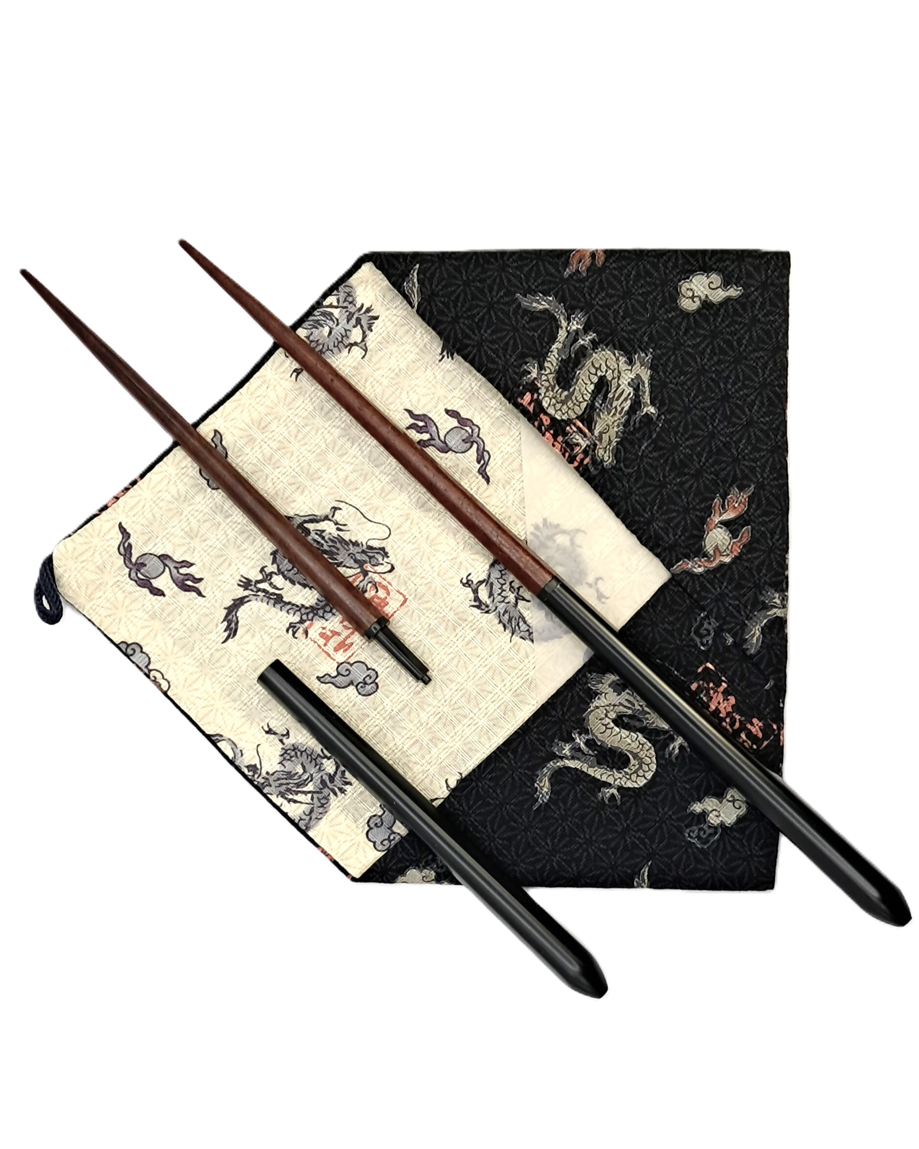 Reise-Eßstübchen 2 Paar mit Futteral