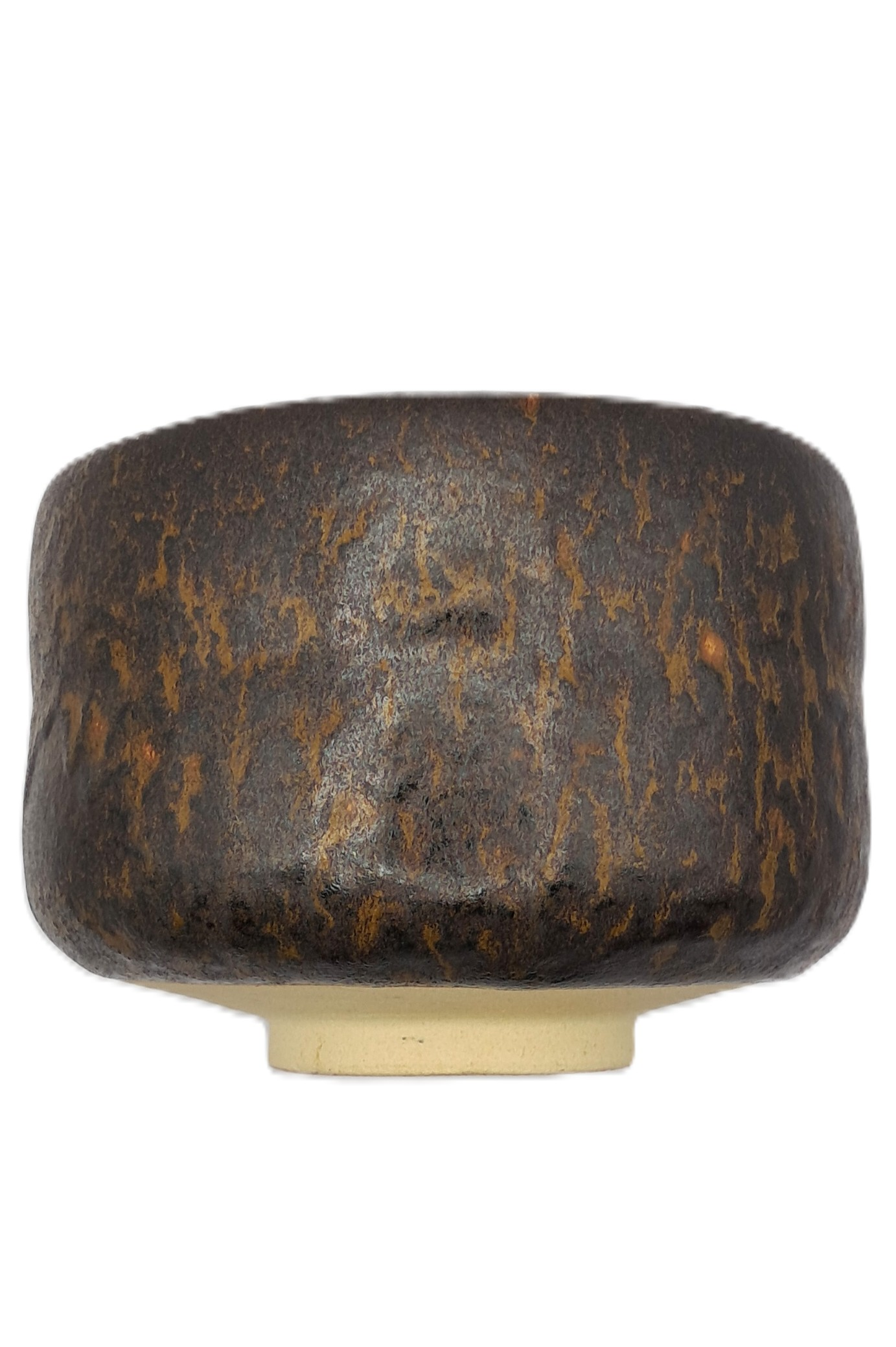 Matcha-Schale Verlauf braun und ocker