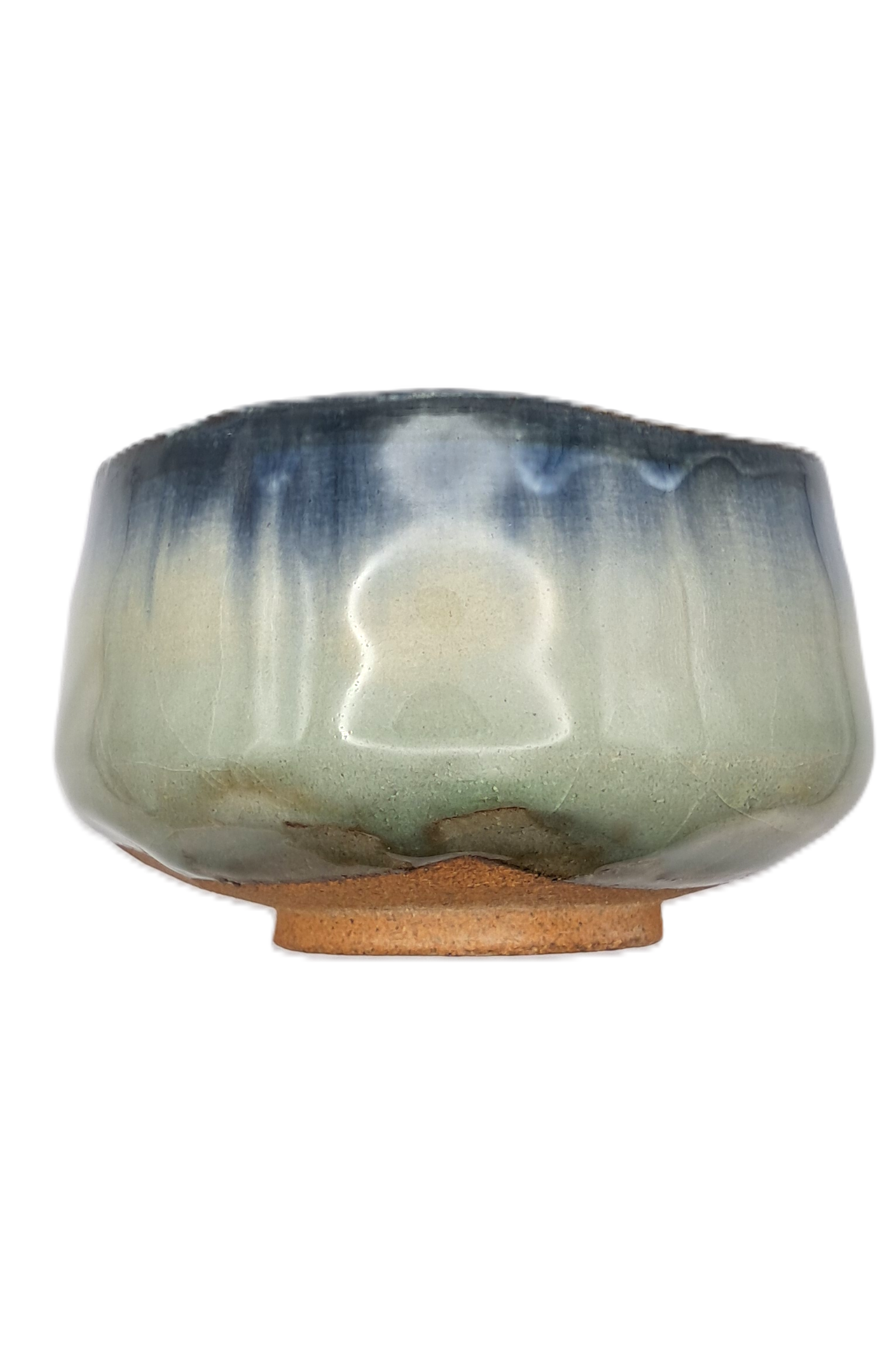 Matcha-Schale Seladon blau-grüner Verlauf