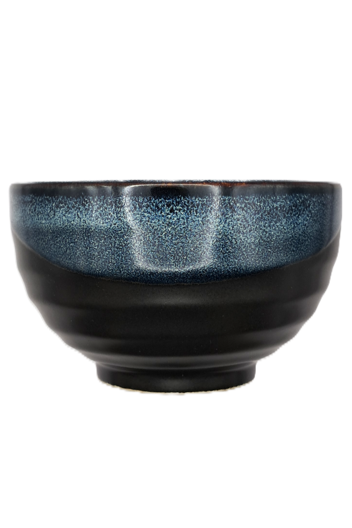 Informelle Matcha-Schale anthrazit blau wolkig