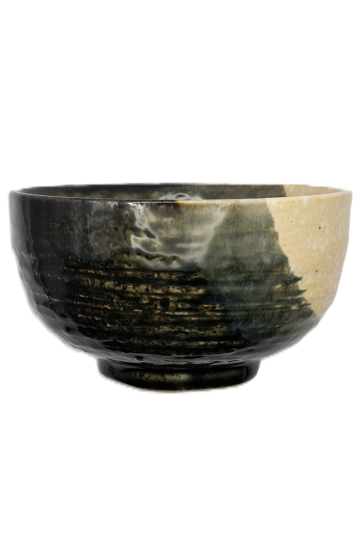 Informelle Matcha-Schale oliv drei Farben