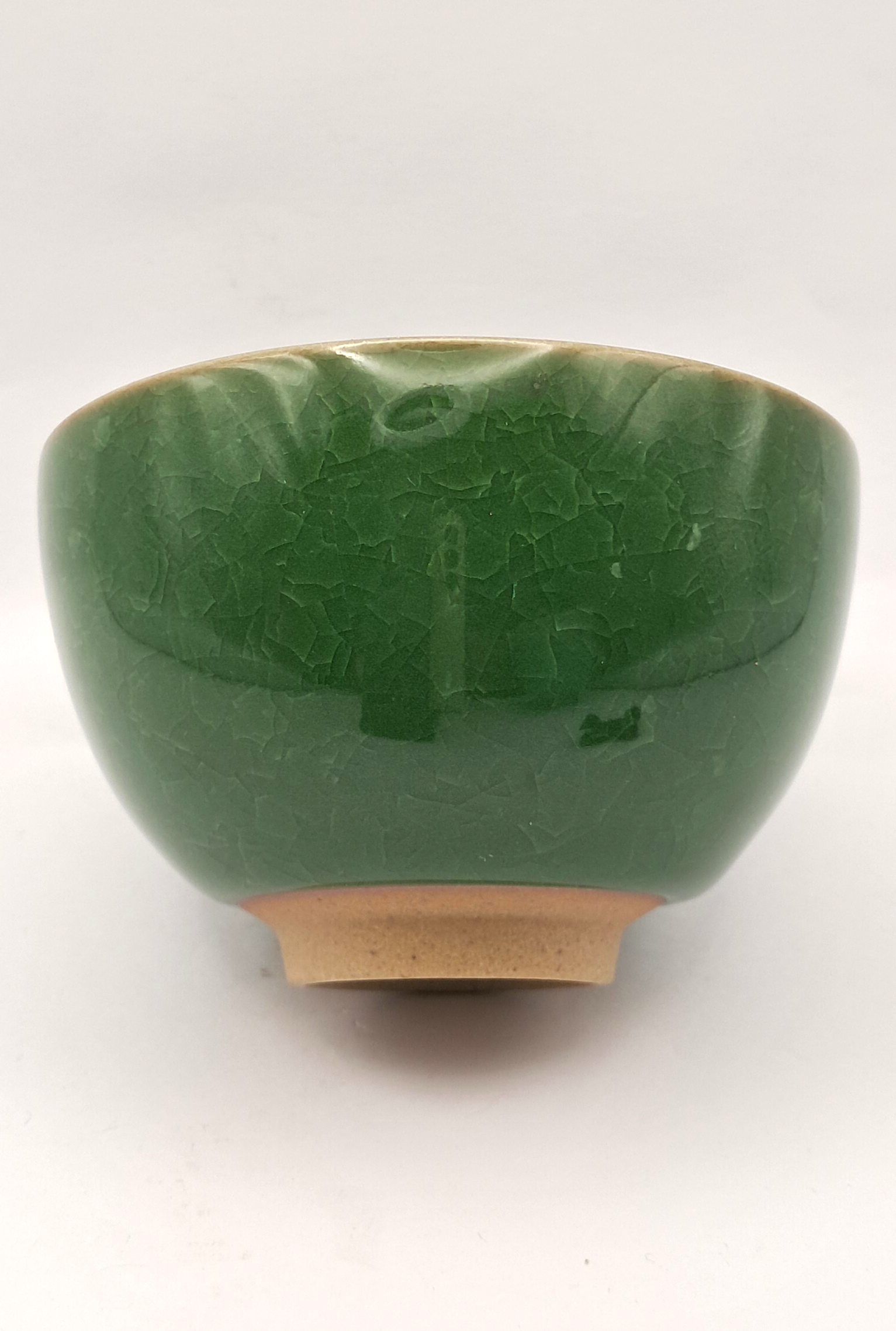 Teeschale bauchig Seladon sattgrün