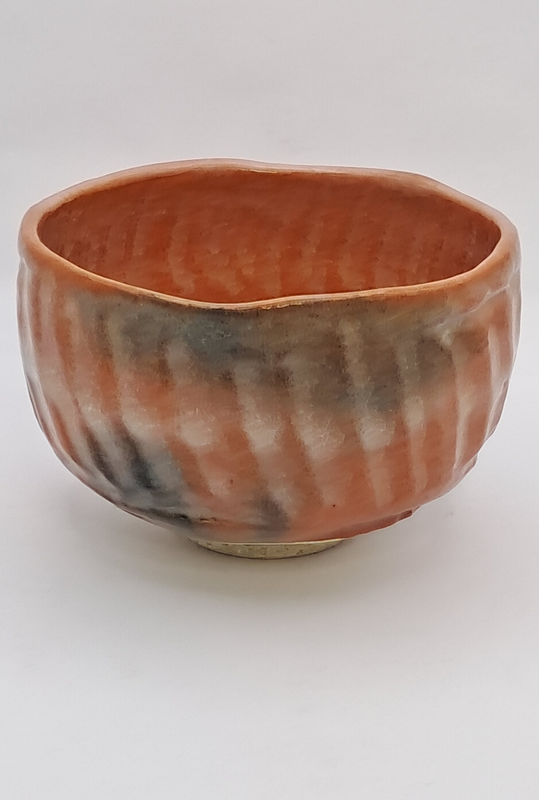 Matcha-Schale gerillte Raku Matcha-Schale gerillte Raku