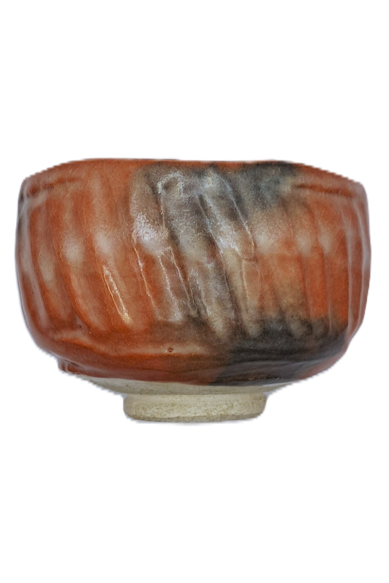 Matcha-Schale gerillte Raku