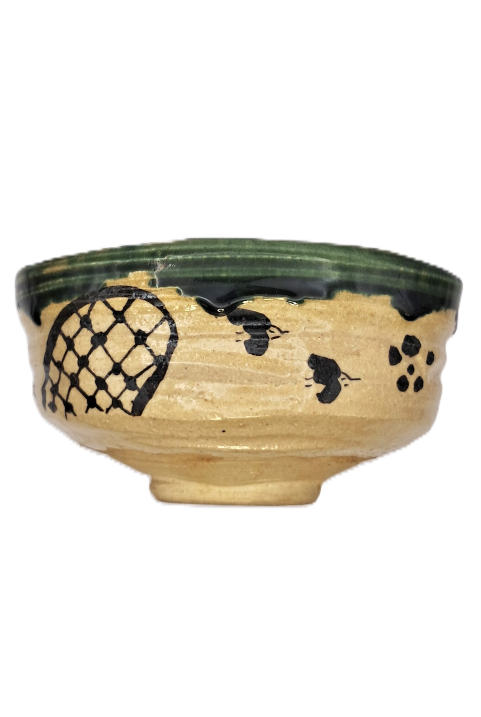 Oribe Matcha-Schale mit zwei Tropfen