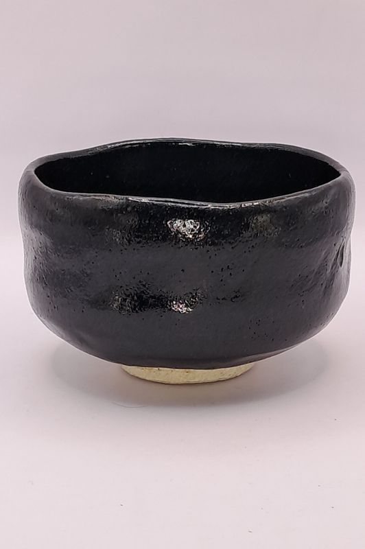 Matcha-Schale kleinere schwarze Raku