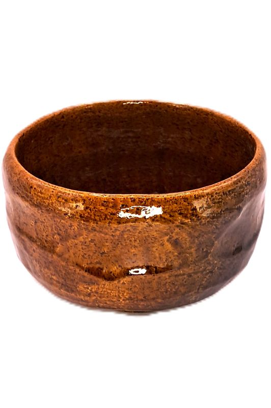 Ohi Matcha-Schale honigdunkle Glasur