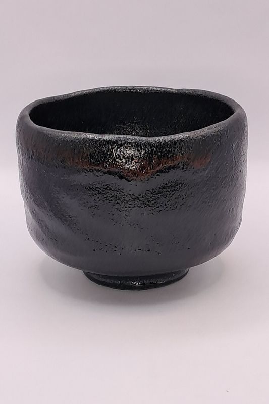 Matcha-Schale Raku schwarz klassisch