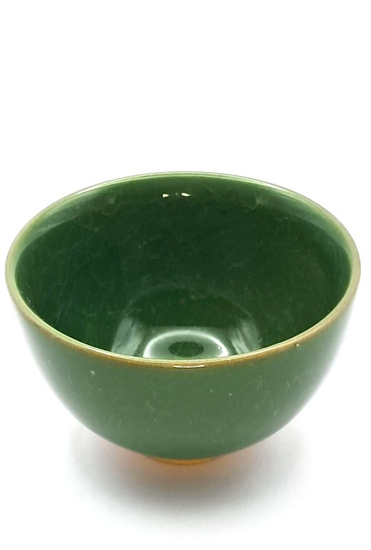 Teeschale bauchig Seladon sattgrün Teeschale bauchig Seladon sattgrün