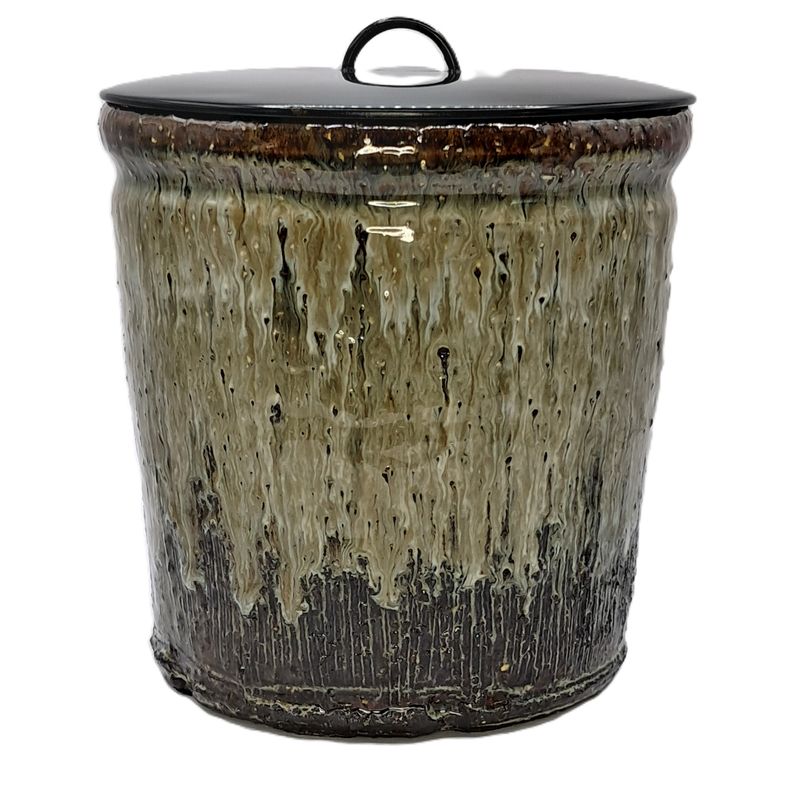 Mizusashi, Takatori-Ware gerade Mizusashi, Takatori-Ware gerade