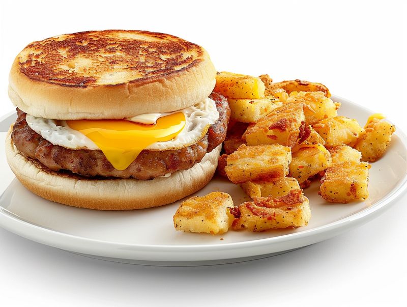 Breakfast Sandwich w/ Hashbrowns