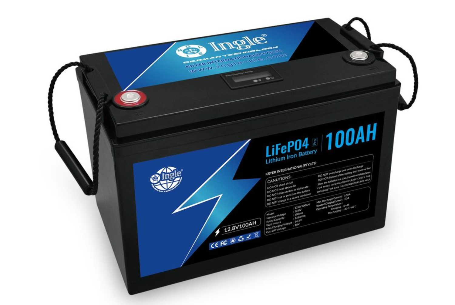 100AH 12.8V 1280WH Lithium Iron LiFePO4 Solar/UPS/Inverter Battery Ingle