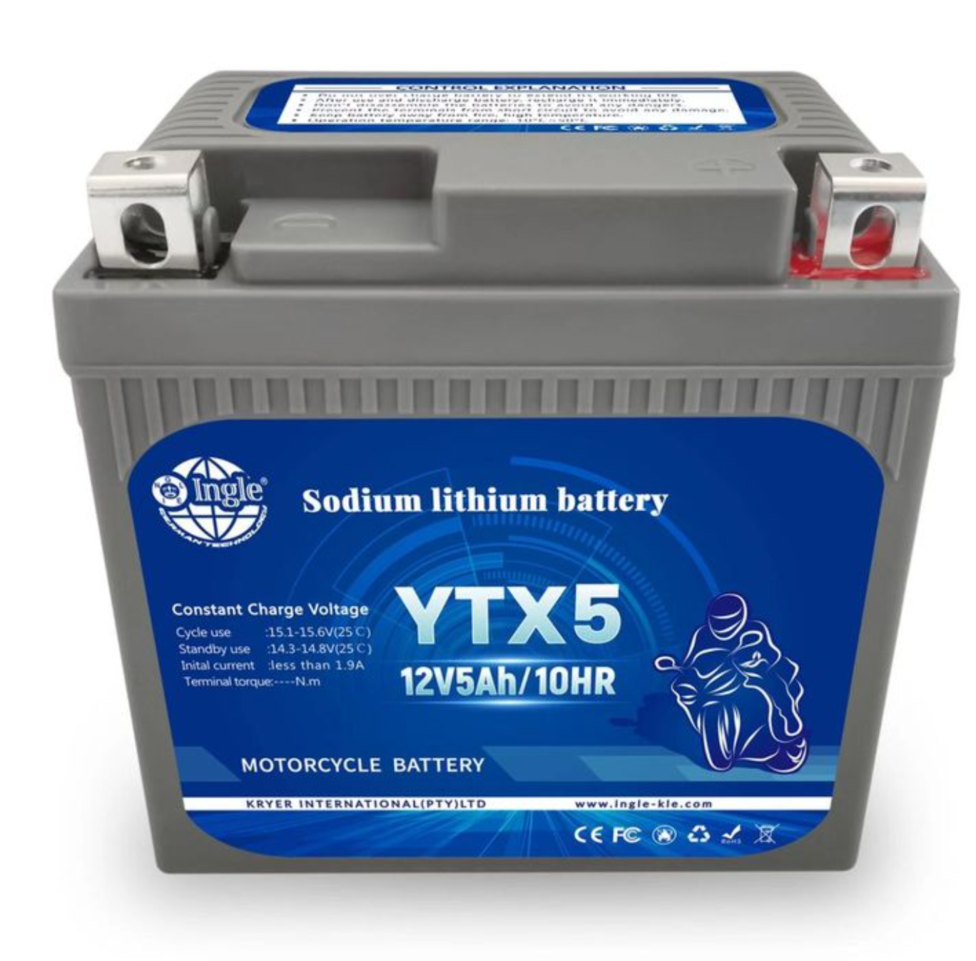 Ingle YTX5 Lithium Motorbike Battery