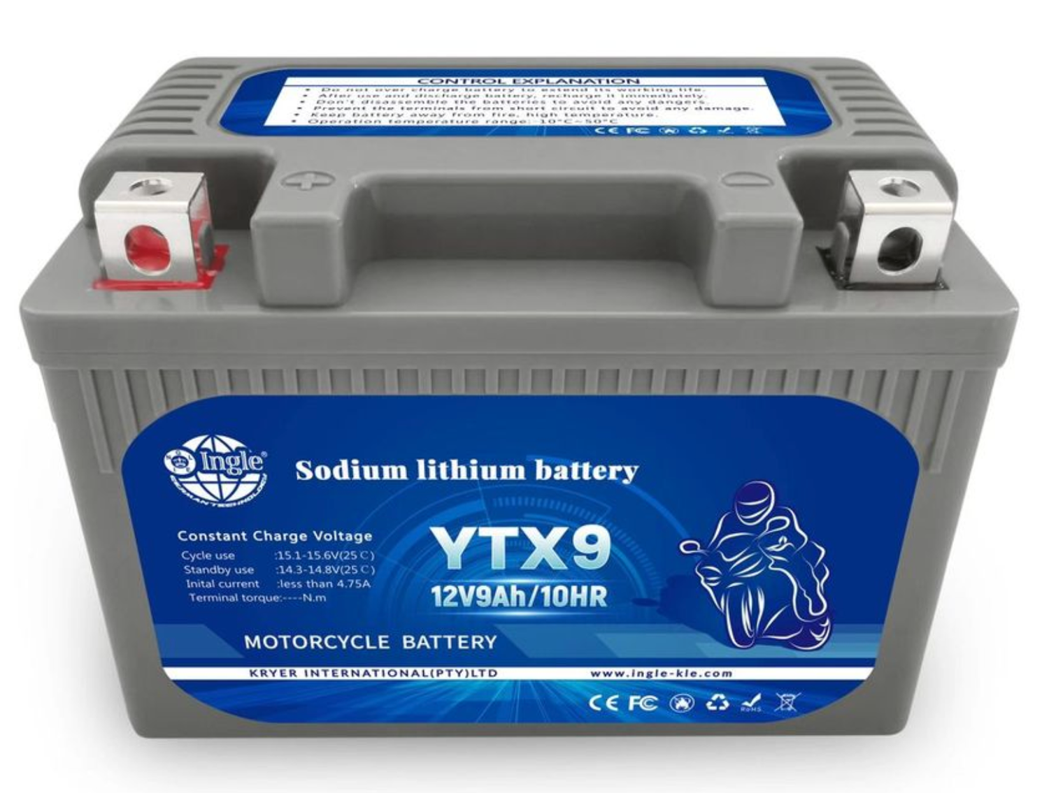 YTX9 Ingle Lithium Motorbike Battery