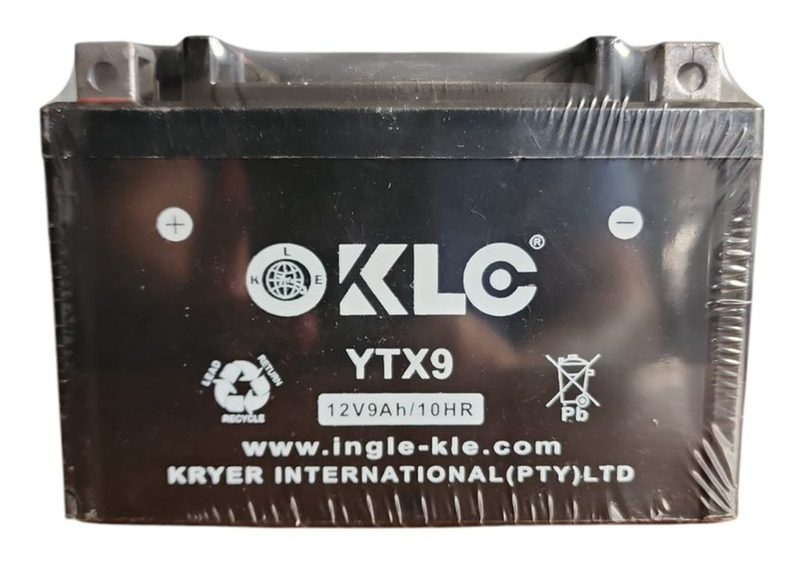 KLE YTX9 12V 9Ah / 10HR Motorbike Battery