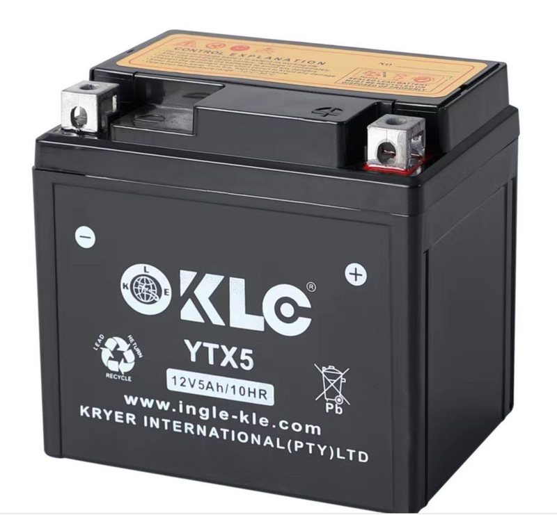 KLE YTX5 12V 5Ah/ 10HR Motorbike Battery