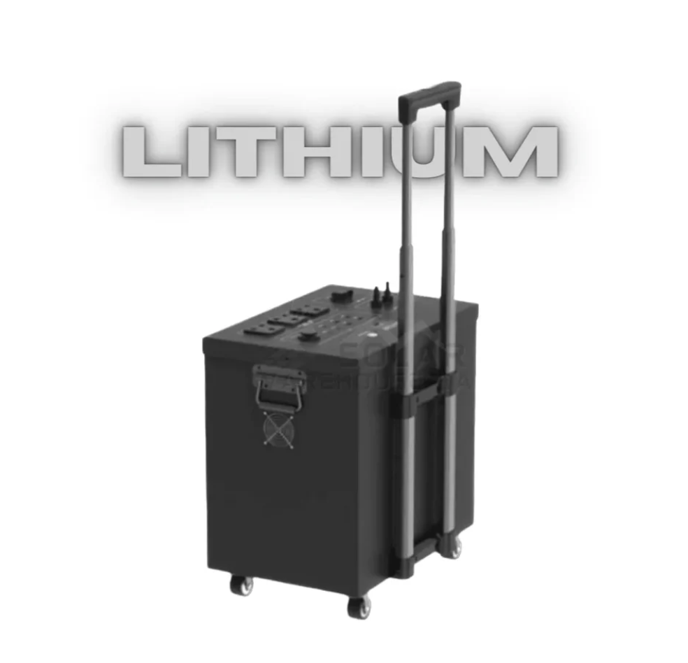 2.16kWh / 1520W INGLE MPPT 24V 90AH Lithium Plug & Play Trolley System Solar Ready