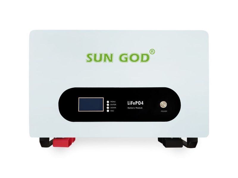 Sungod 51.2V 100AH 5.12 Kwh Lithium ion Battery LifeP04 Battery Pack