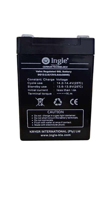 12V 2.6A Gel Battery