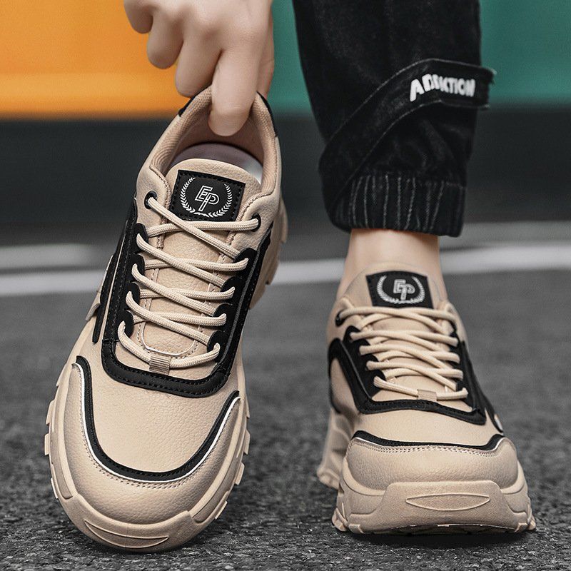 Labor protection shoes, wear-resistant shoes, sports and leisure outdoor hiking leather shoes, men’s shoes, versatile thick soled trendy shoes