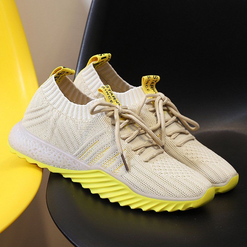 Dad Shoes Spring And Summer New Coconut Shoes Korean Version Fashion Textile Flying Woven Casual Sports Shoes Ins Women’s Shoes Trend