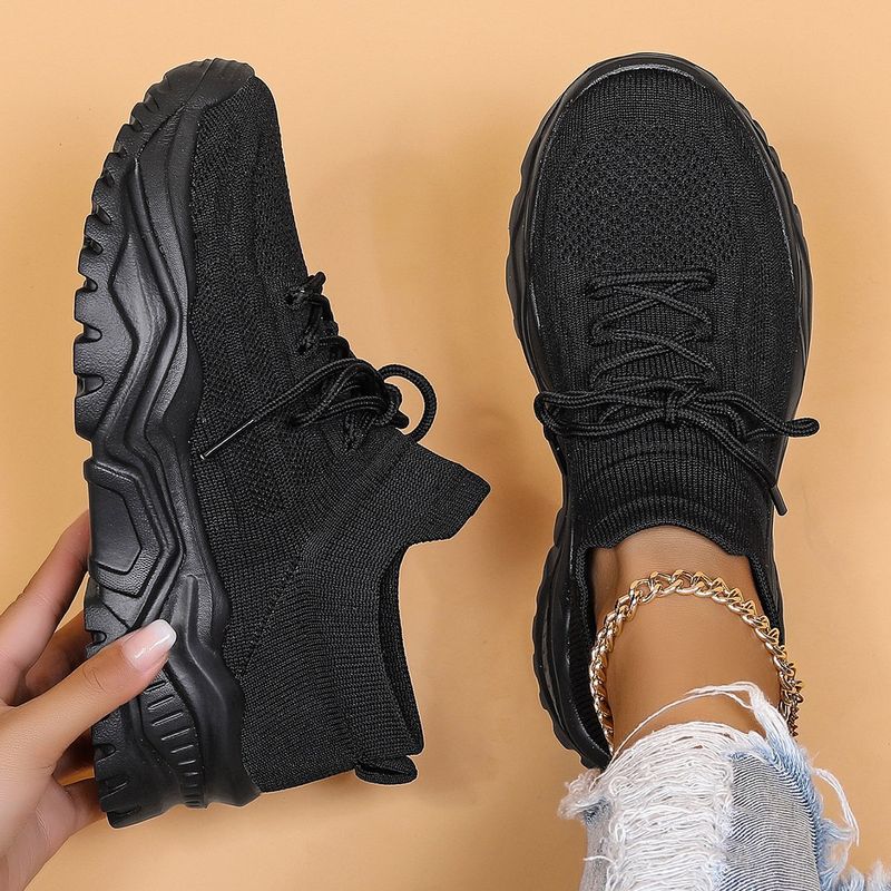 Sports women’s shoes breathable fly woven socks shoes for lazy people one step on lazy shoes