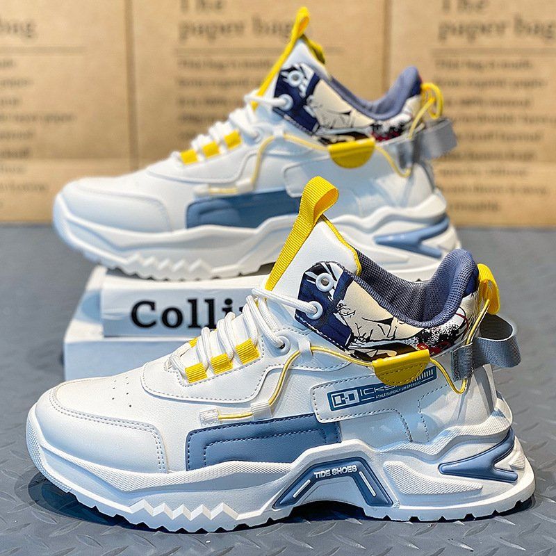 Men’s new sports shoes, men’s versatile, with height increasing, casual running, dad’s trendy shoes