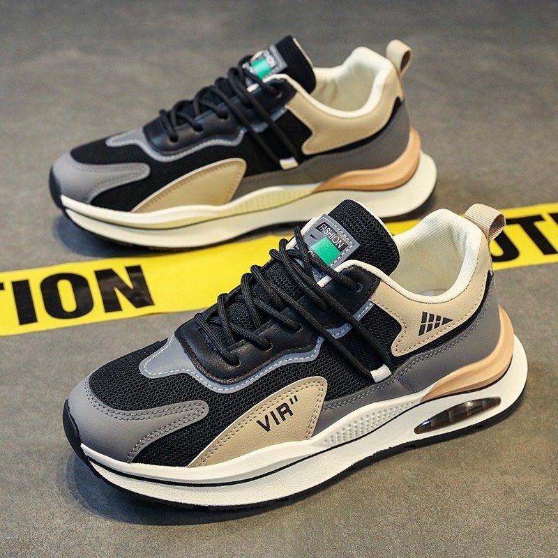 Men’s summer new breathable mesh sports shoes men’s Korean version trendy versatile thick sole running casual dad shoes men