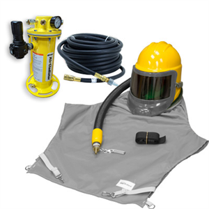 BULLARD® Model GVX2830PKG Respirator With Standard 28" Cape, Air Filter, 50' Breathing Hose