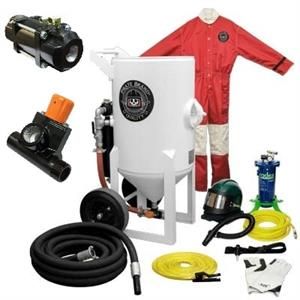 PIRATE BRAND ABRASIVE BLASTING, MODEL 6.5 CU. FT., BLAST MACHINE, PACKAGE "C", COMBOVALVE, " PRESSURE RELEASE",   888-0531-12711PB-C