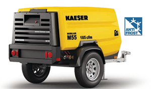 Kaeser Model M55PE Portable 185 CFM Diesel Powered Air Compressor