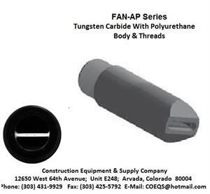 BORIDE FAN-6AP Tungsten Carbide 3/8" Bore Fan Nozzle With 1-1/4" Thread
