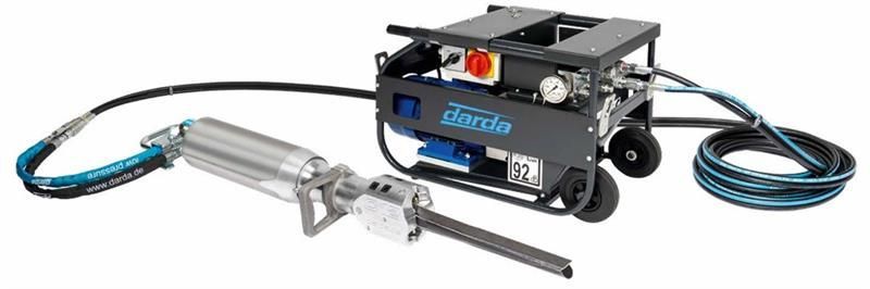 DARDA Hydraulic Rock Splitters Size 12 Splitting Cylinder W/ 1.5 HP Elec. Powered Hyd. Power Unit & 30' Hose Set