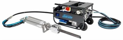 DARDA Hydraulic Rock Splitters Size 12 Splitting Cylinder W/ 1.5 HP Elec. Powered 5-Gal. Hyd. Power Unit & 30'