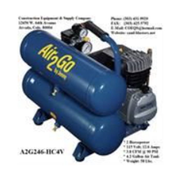 JENNY Model A2G246-HC4V 2-HP Electric Hand-Carry Portable Air Compressors