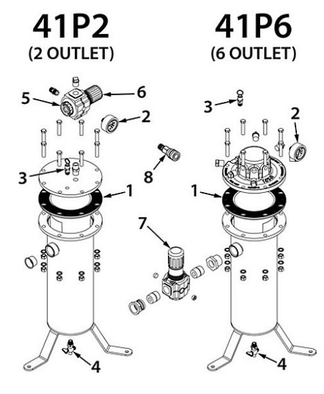 41AF, BULLARD FACTORY OEM BREATHING AIR FILTER CARTRIDGE FOR BULLARD/BLASTMASTER/RADEX/ABEC AIRLINE FILTERS